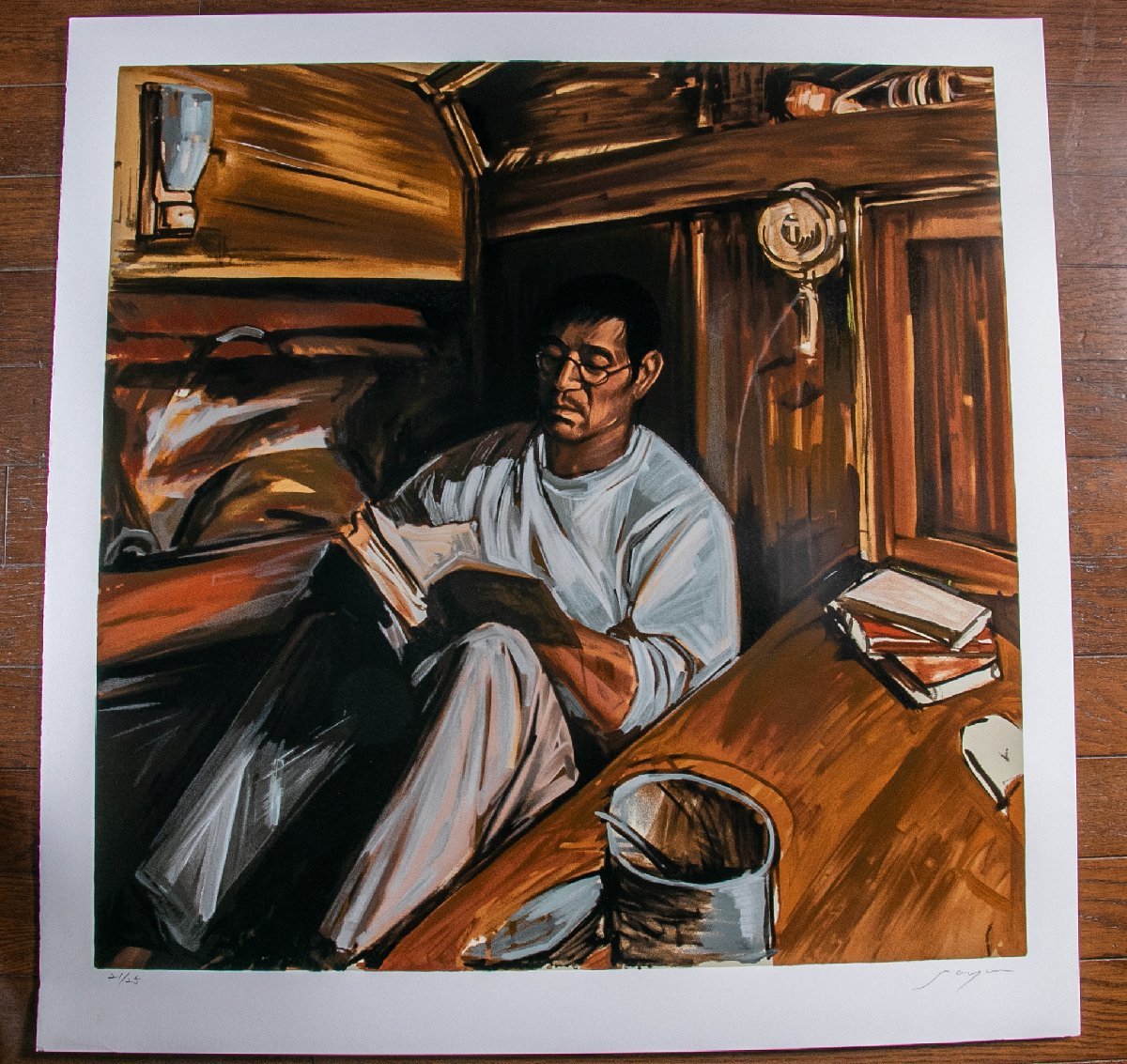 福山小夜 絵画 男の肖像 追悼『男の肖像 95⁄200高倉健 高倉