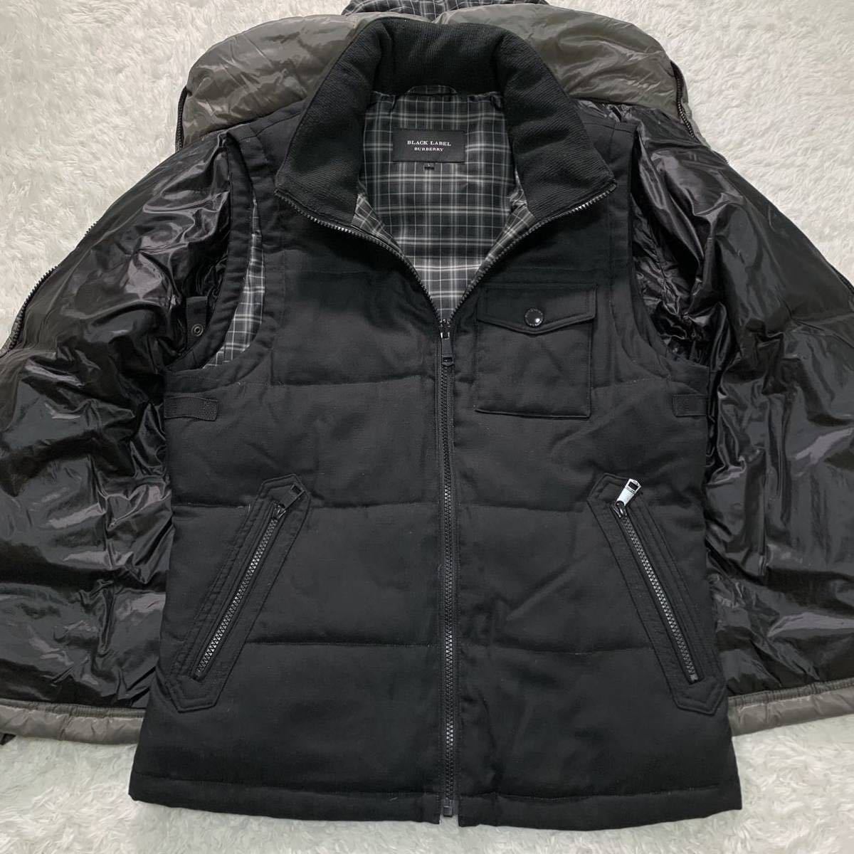 希少・Lサイズ】BURBERRY BLACK LABEL インナーベスト付 ダウン