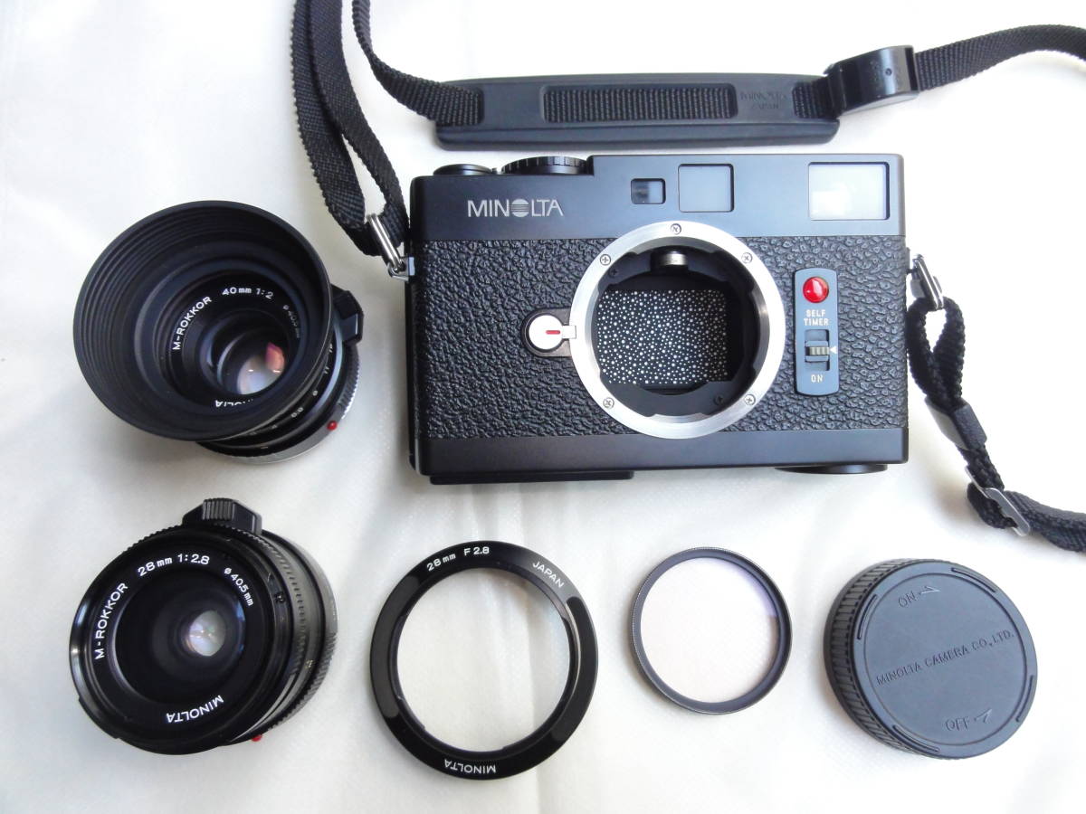 カメラ、光学機器 MINOLTA 28mm F2.8 フ-ド( M-rokkor 28mm F2.8 用)純正