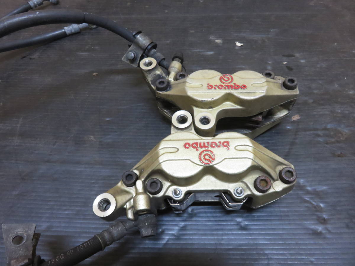 XJR400 純正フロントブレーキキャリパーセット 4HM ジャンク品 作動