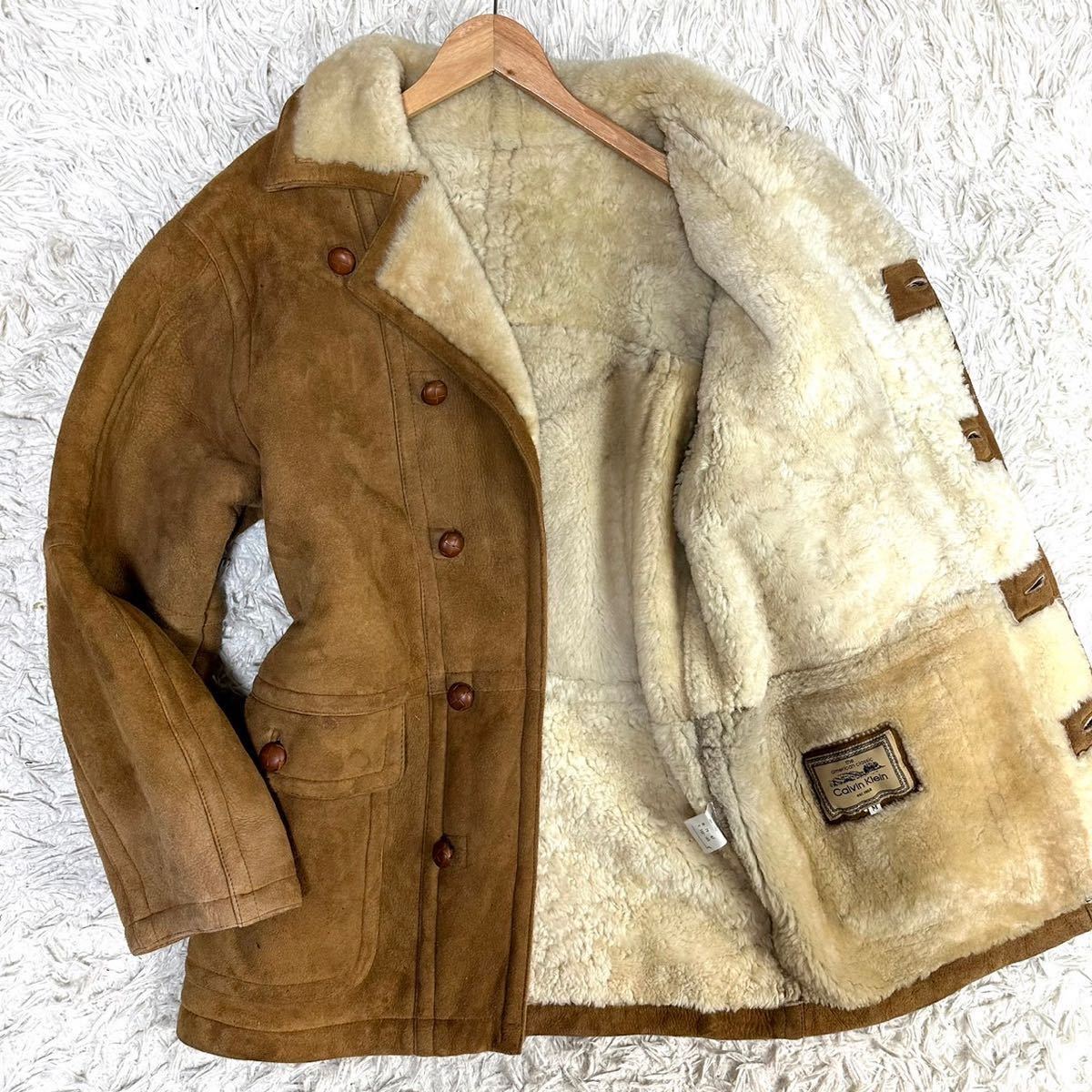 カルバンクライン【至高の逸品】Calvin Klein ムートンコート ボア 
