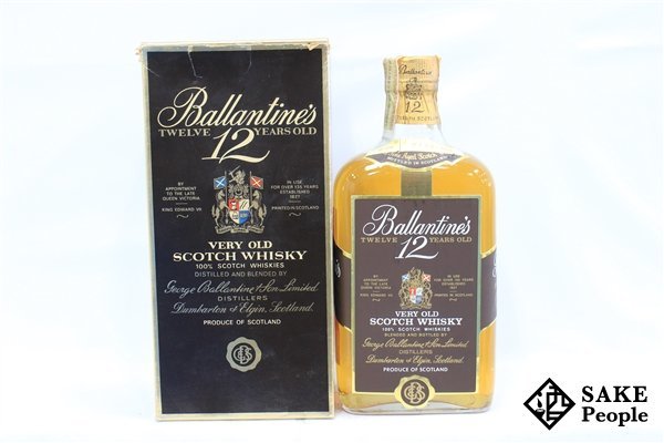 ◇1円～ バランタイン 12年 ベリーオールド 角瓶 赤青旗 特級 760ml 43%