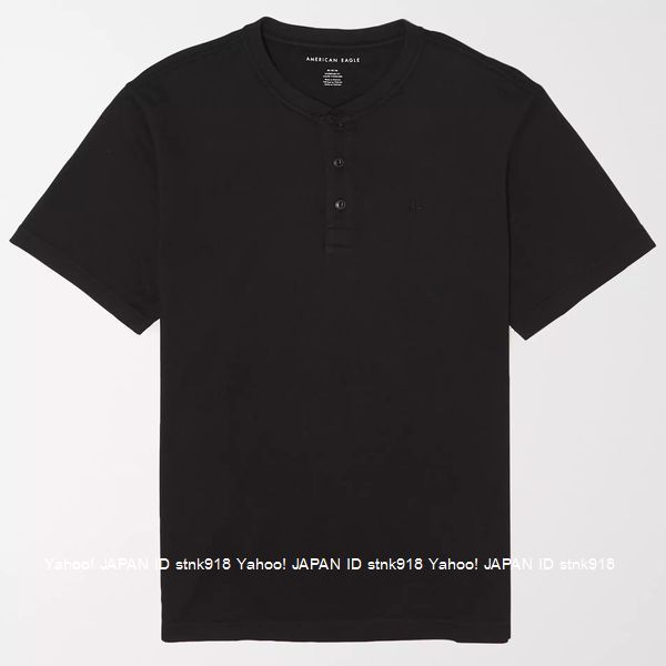 お得，高品質 〓ラス２ アメリカンイーグル/US XXL/AE Super Soft Icon ヘンリーTシャツ/Black(ヘンリーネック)｜売買されたオークション情報、yahooの商品情報をアーカイブ公開 - オークファン XLサイズ以上