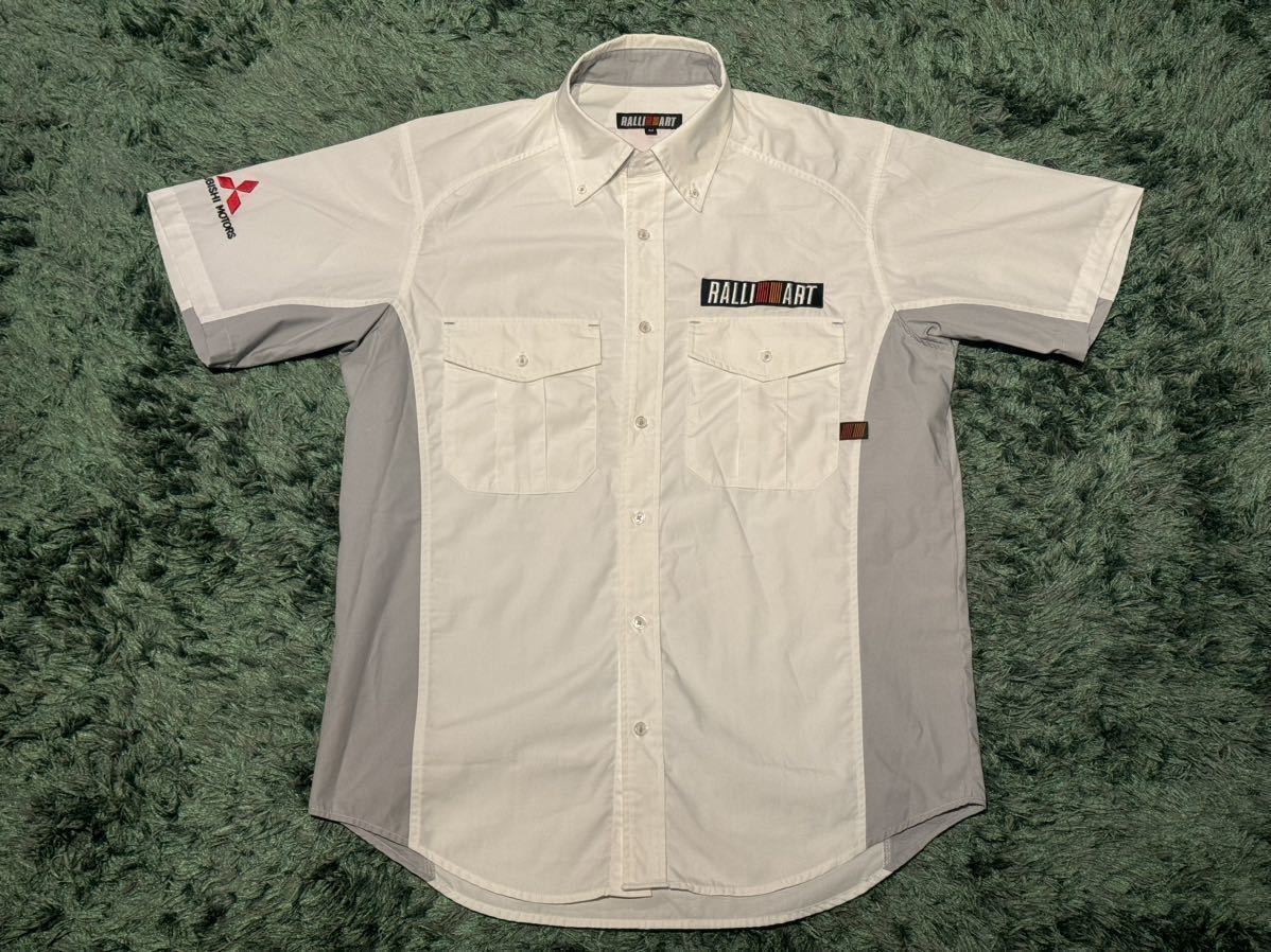 【Mサイズ】 RALLIART シャツ 白 / 三菱 ラリーアート_1
