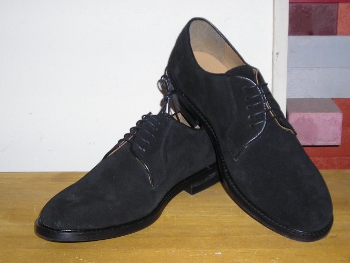 新品☆高級スエード本革製のビジネスシューズ☆DAINITEソール☆黒☆26.0㎝