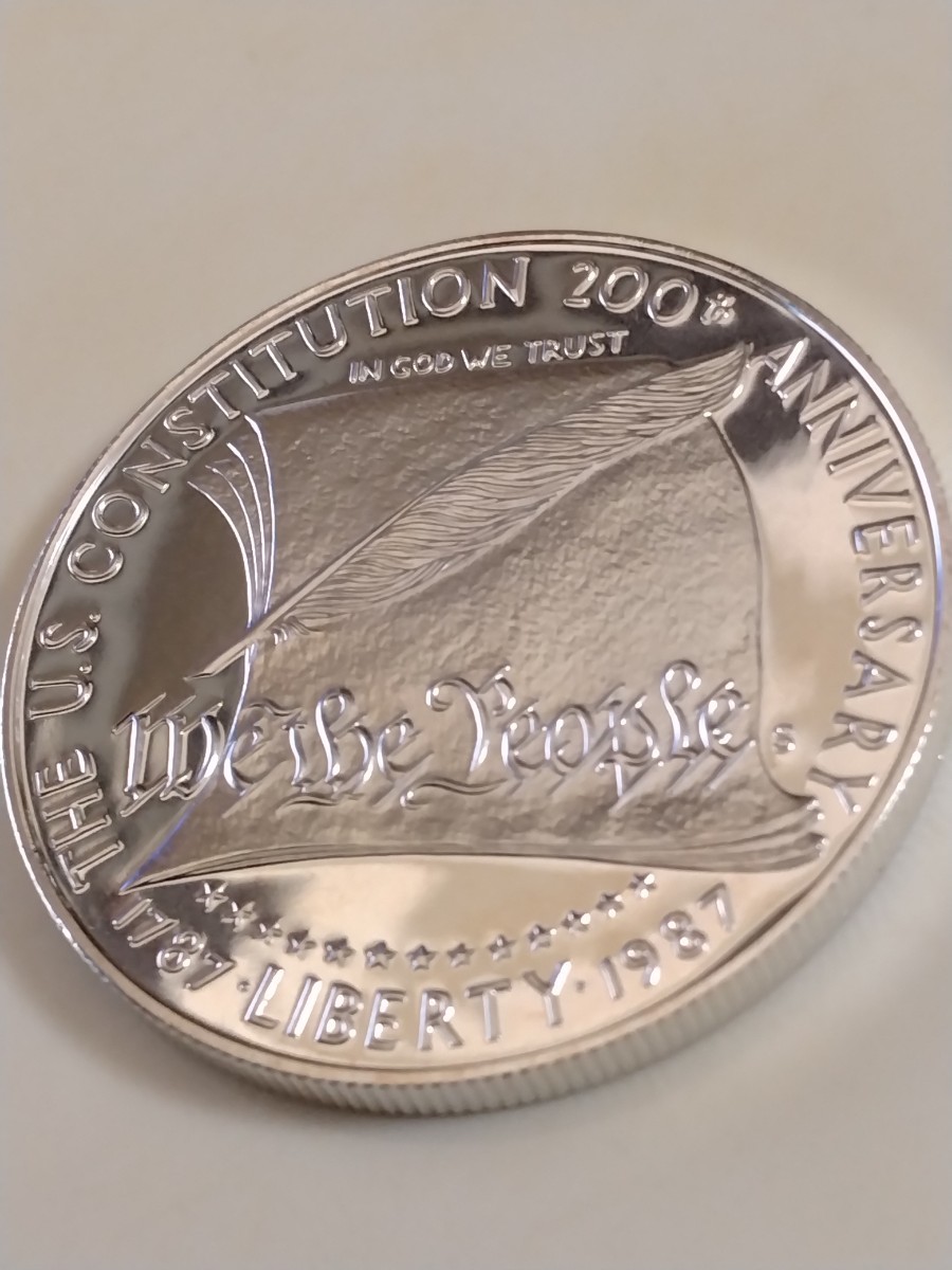 アメリカ 1987s 1ドル銀貨プルーフ Ｕ.S.Constitution 200th Anniversary