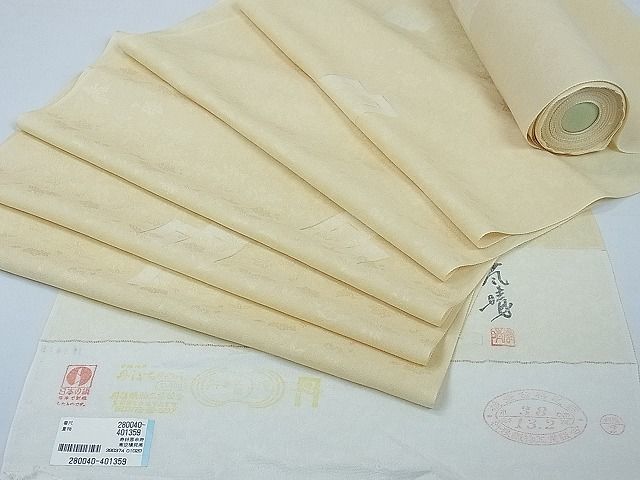 平和屋1□夏物 小紋 反物 手描友禅 染師：藤井嵐晴 源氏香 桐竹鳳凰紋