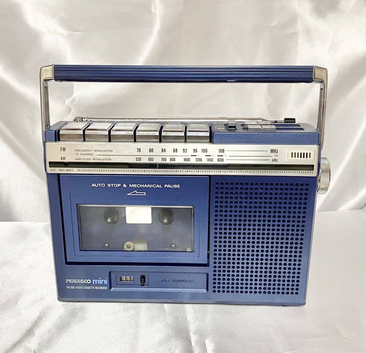日立 PERDISCO mini TRK-5420 ラジカセ FM/AM ヒタチ 通電確認済み 