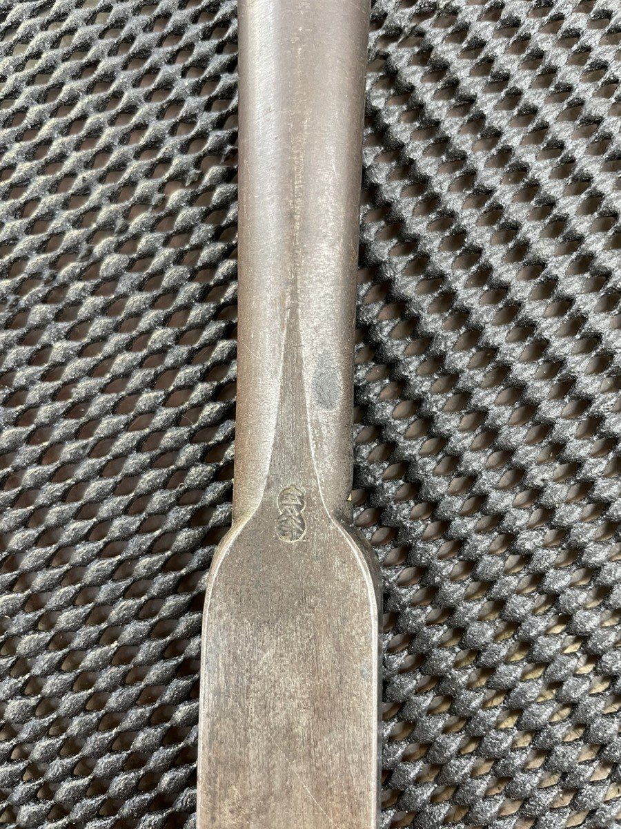 【中古品】【希少】左久作 山入鋼 鑿 約22.93mm