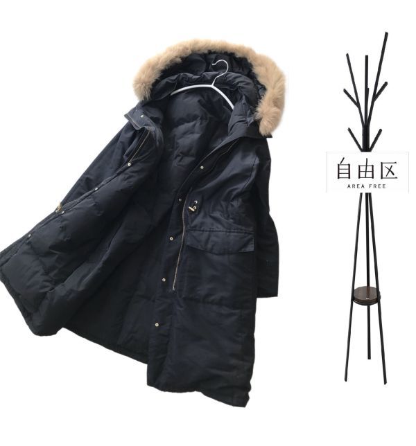 自由区　リバーシブル　ダウンコート 　ブルーフォックス　サイズ40 　ジユウク