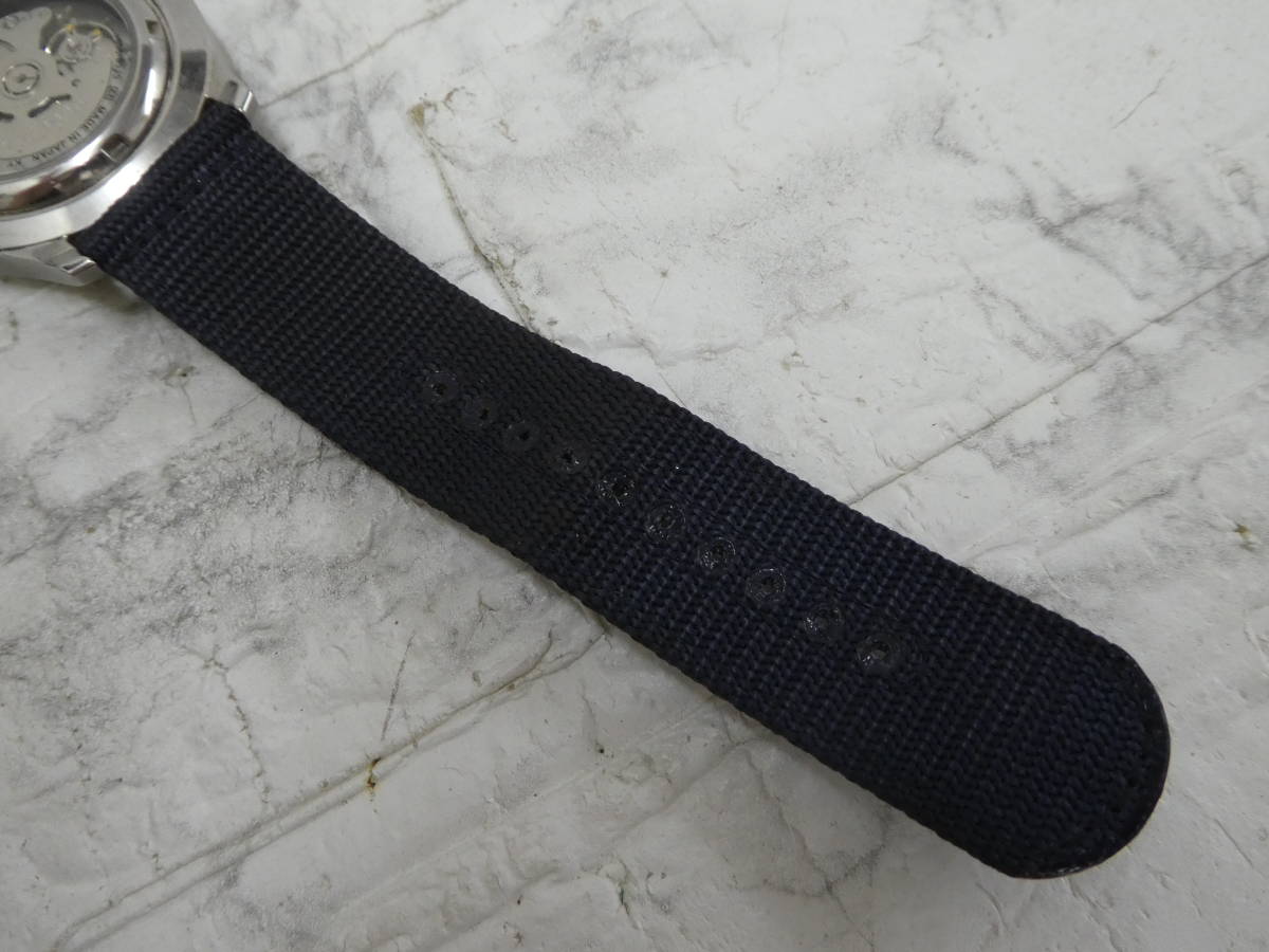 ☆ セイコー SEIKO 7S36-03J0 ネイビー 腕時計 裏スケ スケルトン 中古 
