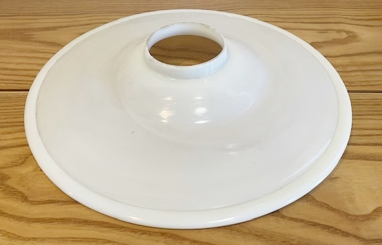 レトロ アンティーク 昔の電笠 平笠 平らなランプシェード 乳白色