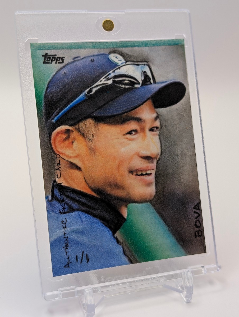 1枚限定:1/1】イチロー/2009/Topps/SKETCH CARD/BOVA/スケッチ作者直
