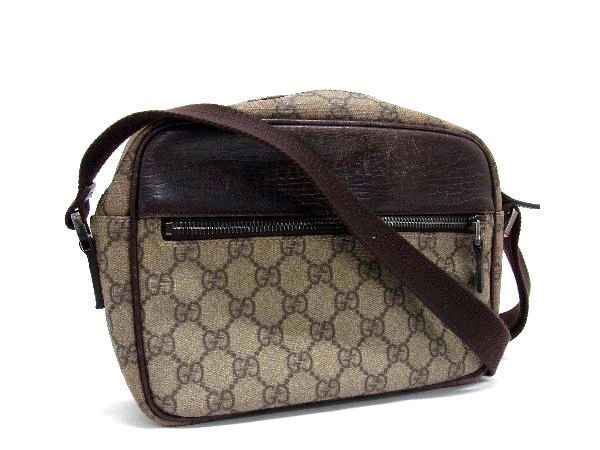 1円 GUCCI グッチ GG柄 PVC×レザー クロスボディ ショルダーバッグ 1円 GUCCI グッチ GG柄 PVC×レザー クロスボディ ショルダーバッグ