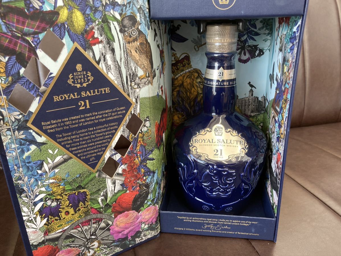 ロイヤルサルート21年ブレンドスコッチウイスキー 40％ 700ml グラス