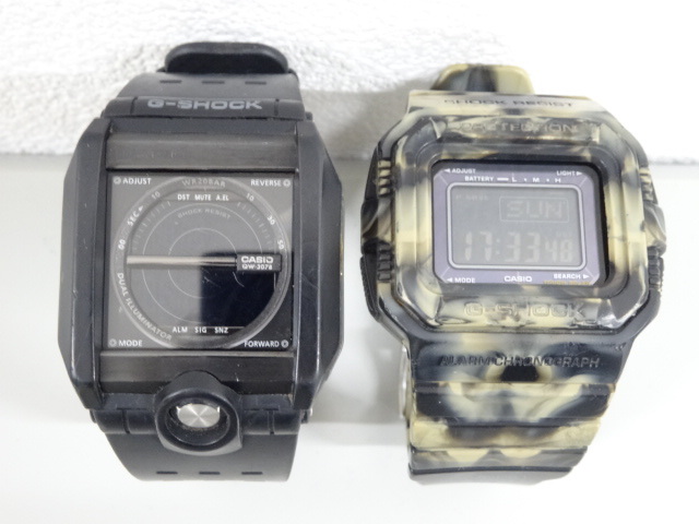 ジャンク 2点セット まとめて CASIO カシオ G-SHOCK Gショック G-8100 G-5500MC ジャミンカラー タフソーラー 腕時計