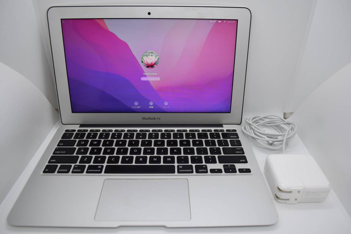 CB3507 Y Apple MacBook Air(11-inch Early 2015) A1465 Core i5/1.6GHz RAM:8GB/SSD:256GB Monterey 認証済　動作品・充電器付き