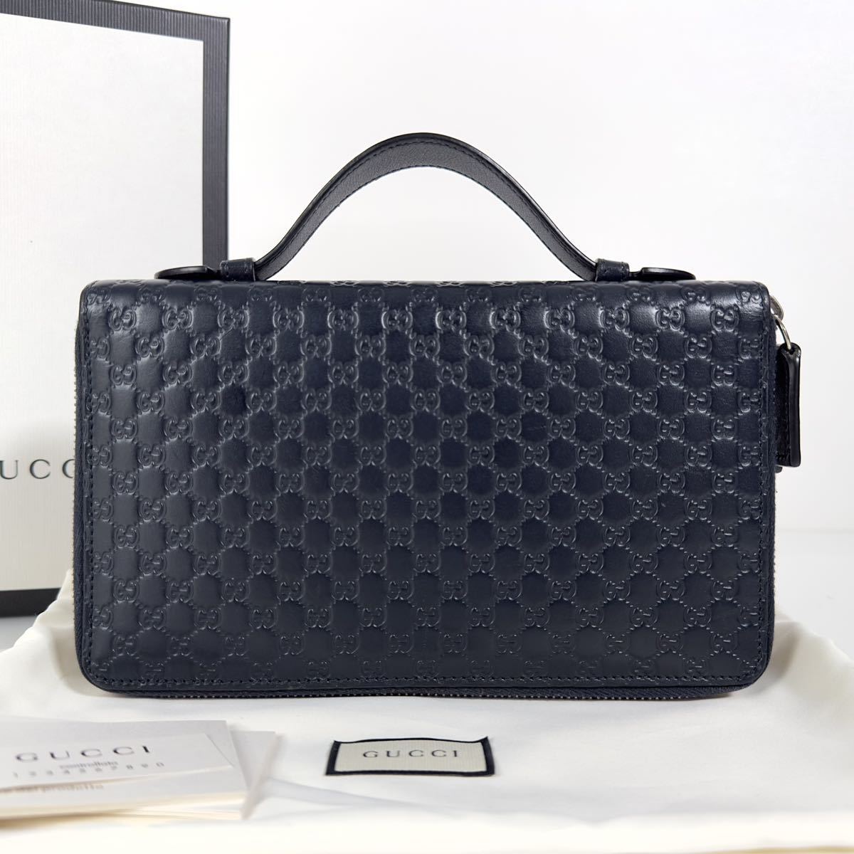 1円〜☆極美品☆GUCCI グッチ オーガナイザー ダブルジップ マイクロ