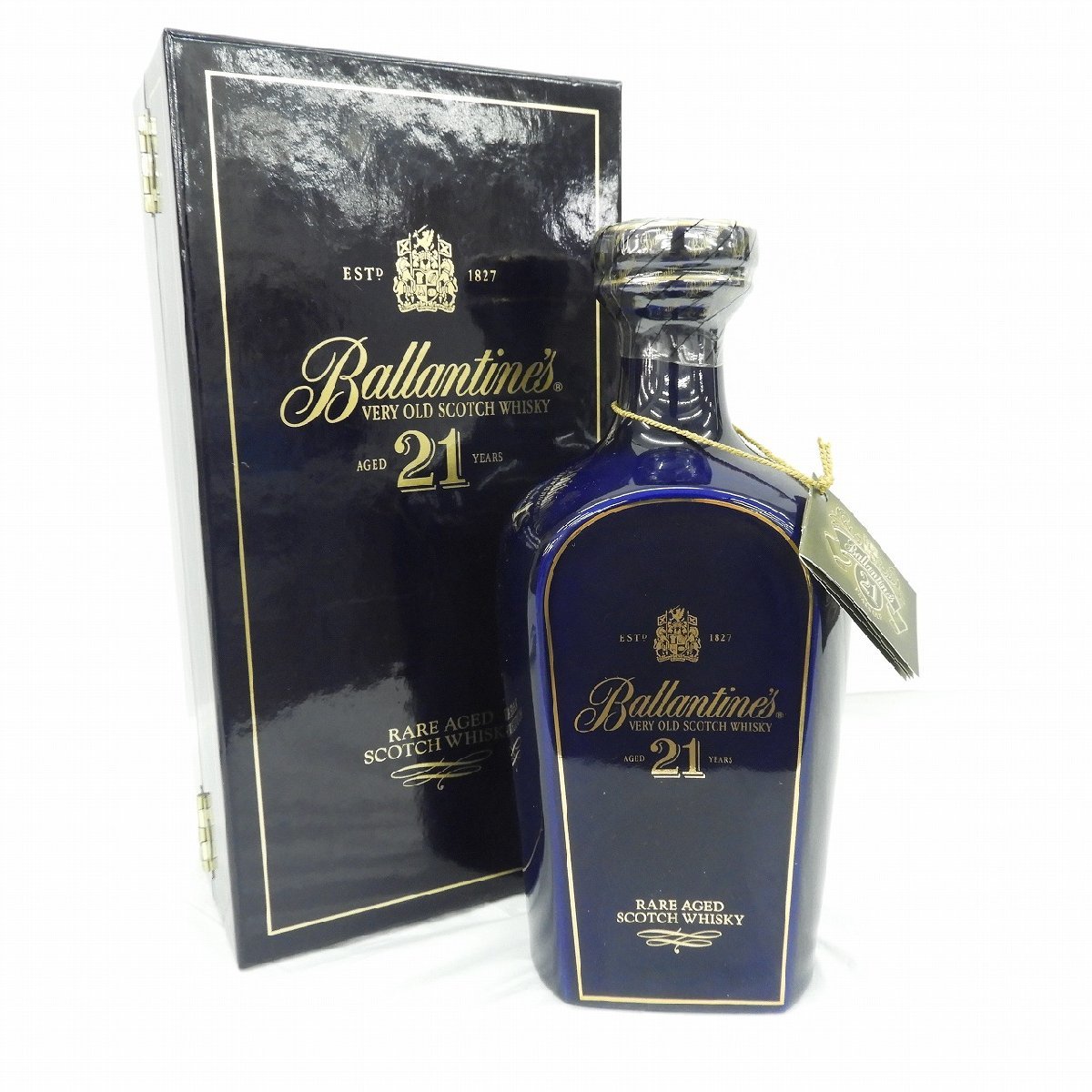 未開栓】Ballantine's バランタイン 21年 レア エイジド 青陶器ボトル