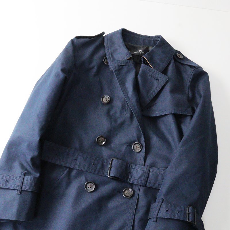 コーチ COACH 定番 F34025 コットン ミディアム トレンチコート LP/ネイビー アウター【2400013636186】