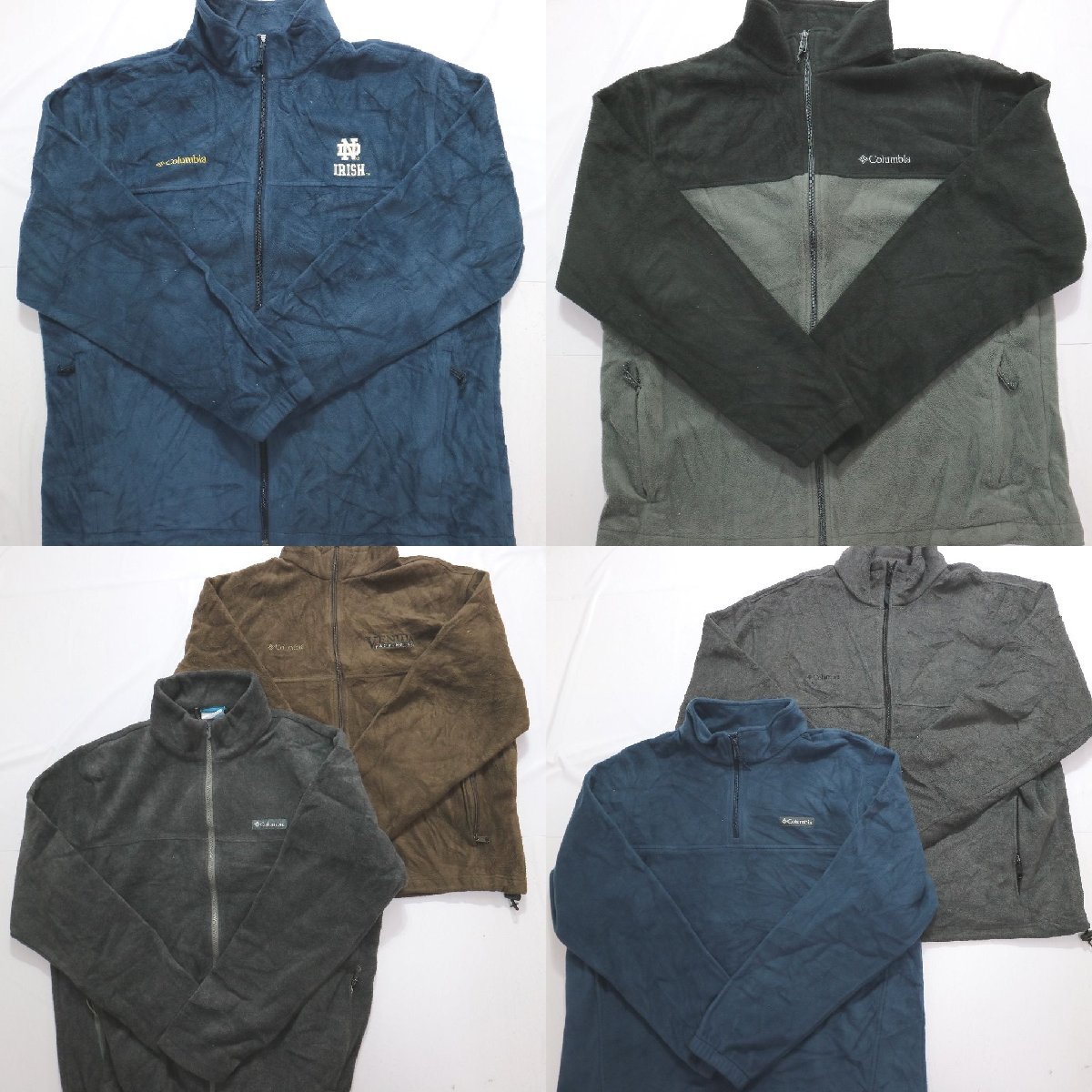 ◎コロンビアフルジップフリース set アウトドア アメカジ 他 (メンズXL) 6枚セット まとめ売り 古着卸 1円スタート FL17 MQ9576