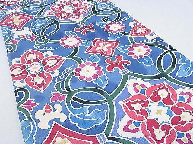 平和屋2■六通柄袋帯　正倉院花唐草文　逸品　fe6990