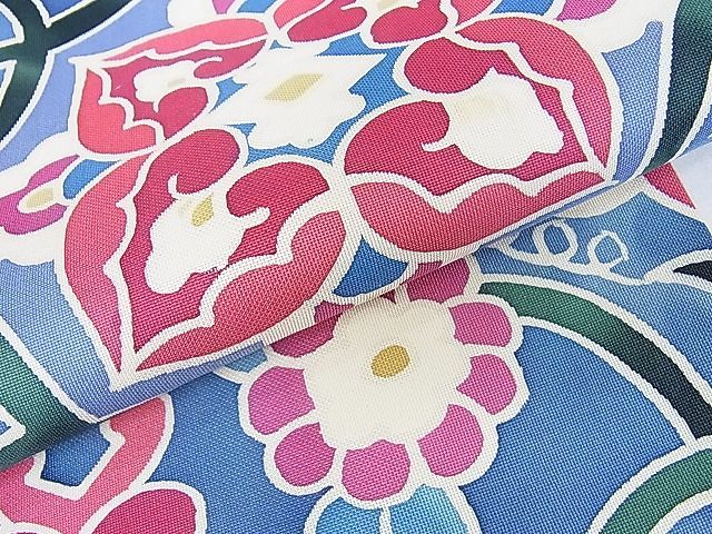 平和屋2■六通柄袋帯　正倉院花唐草文　逸品　fe6990