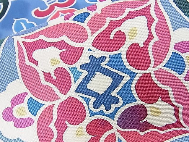 平和屋2■六通柄袋帯　正倉院花唐草文　逸品　fe6990