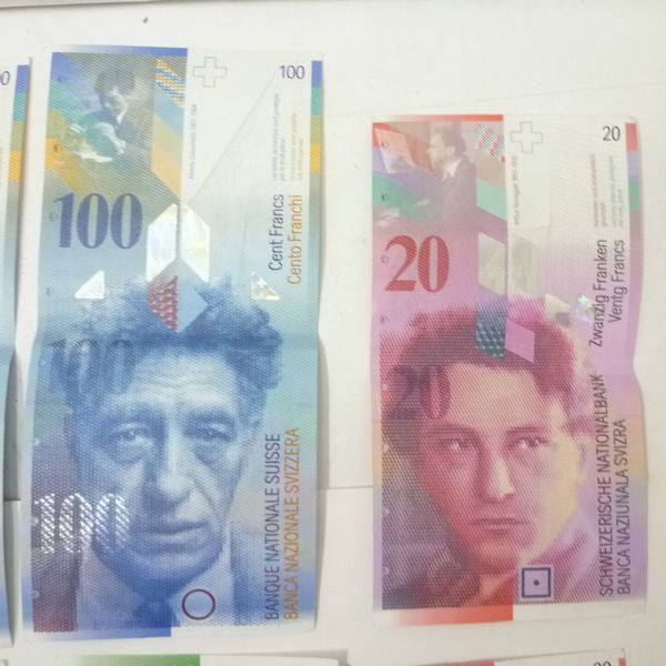 スイス旧紙幣 計CHF650スイスフラン分 計15枚 スイス連邦 Swiss
