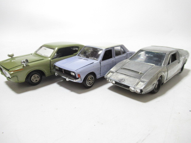 [de1 NN6359] YONEZAWA ヨネザワ ダイヤペット ミニカー 3台セット (ベレット MX1600， ギャラン AⅡGS， クラウン) 米澤玩具 ヴィンテージ