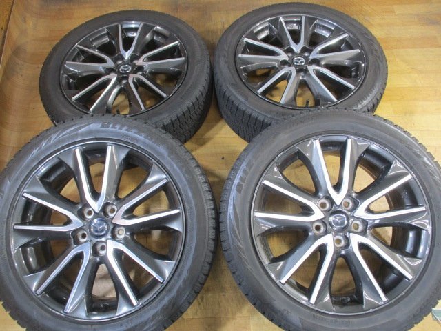 限定セール，送料無料 溝有り マツダ CX-3 純正 ホイール スタッドレスタイヤ 4本セット 5H-114.3 18インチ 7J+50 215/50R18 ブリヂストン ブリザック VRX2(スタッドレスタイヤ)｜売買されたオークション情報、yahooの商品情 5穴