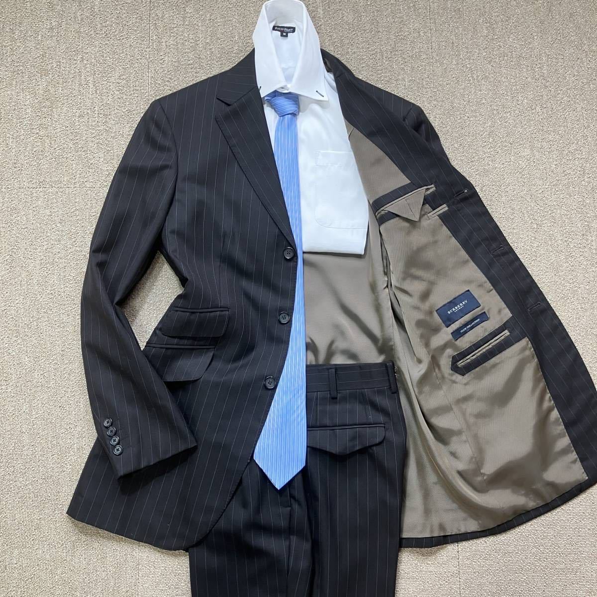 【新品】春夏 英国 アルフレッドブラウン生地 メンズ スーツ AB7 LL 濃紺 新品】春夏物 英国 アルフレッドブラウン生地 メンズ スーツ A7 LL 紺