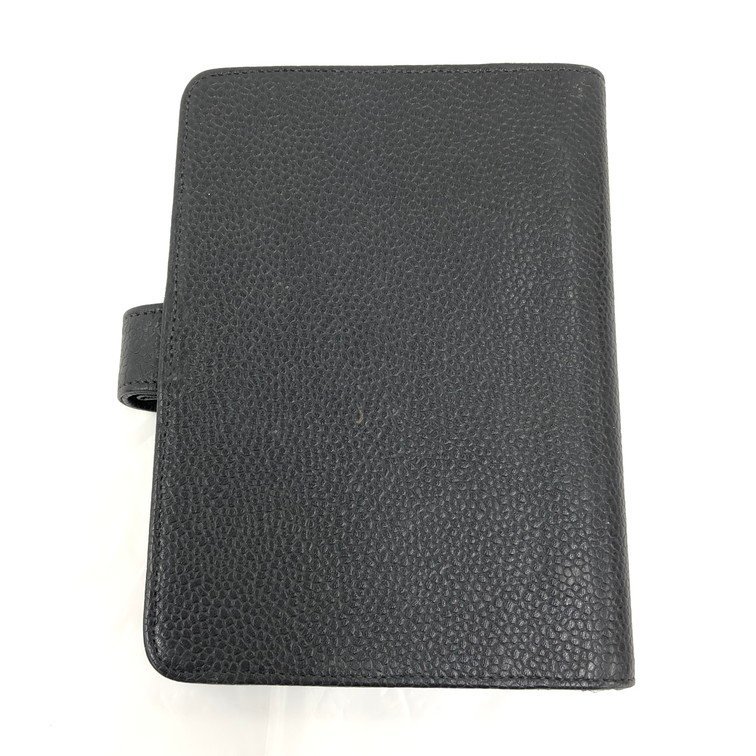 CHANEL シャネル キャビアスキン 手帳カバー ココマーク 黒 5114218