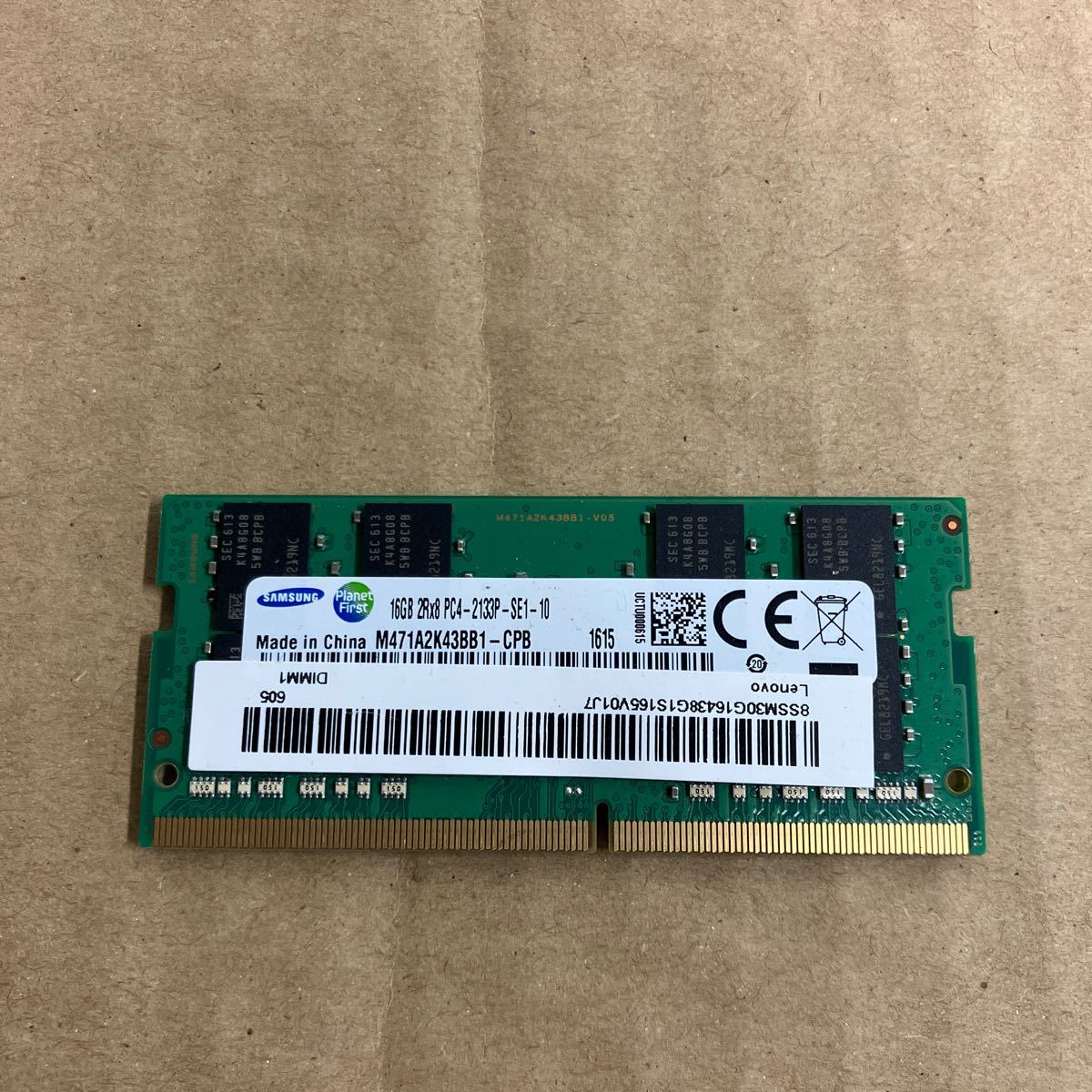 Z105 SAMSUNG ノートPCメモリ 16GB 2Rx8 PC4-2133P 動作確認済み　1枚