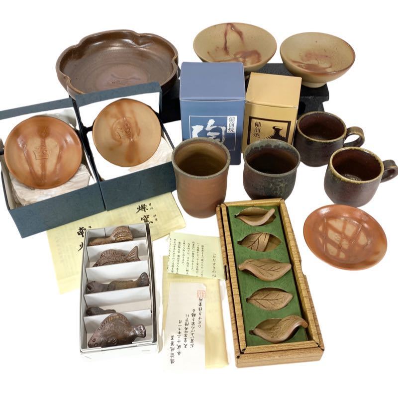 備前焼 錦朋 茶碗
