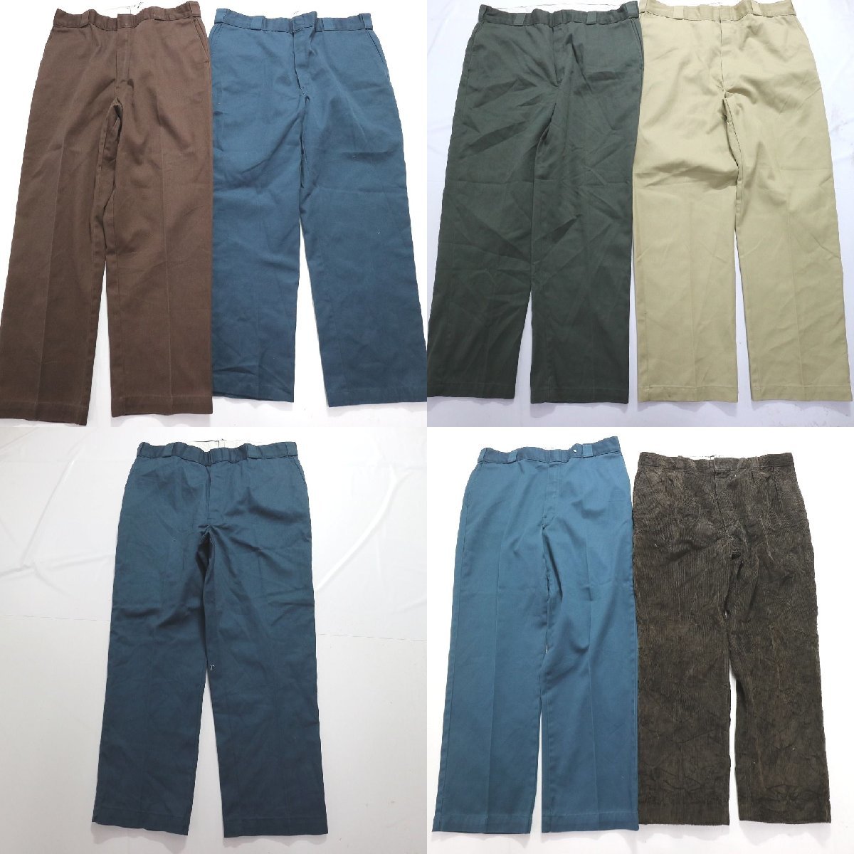 ◎USA製ディッキーズワークパンツ set ワーク系 コーデュロイ 他 (メンズ40/42) 7枚セット まとめ売り 古着卸 1円スタート CP9 MQ8287