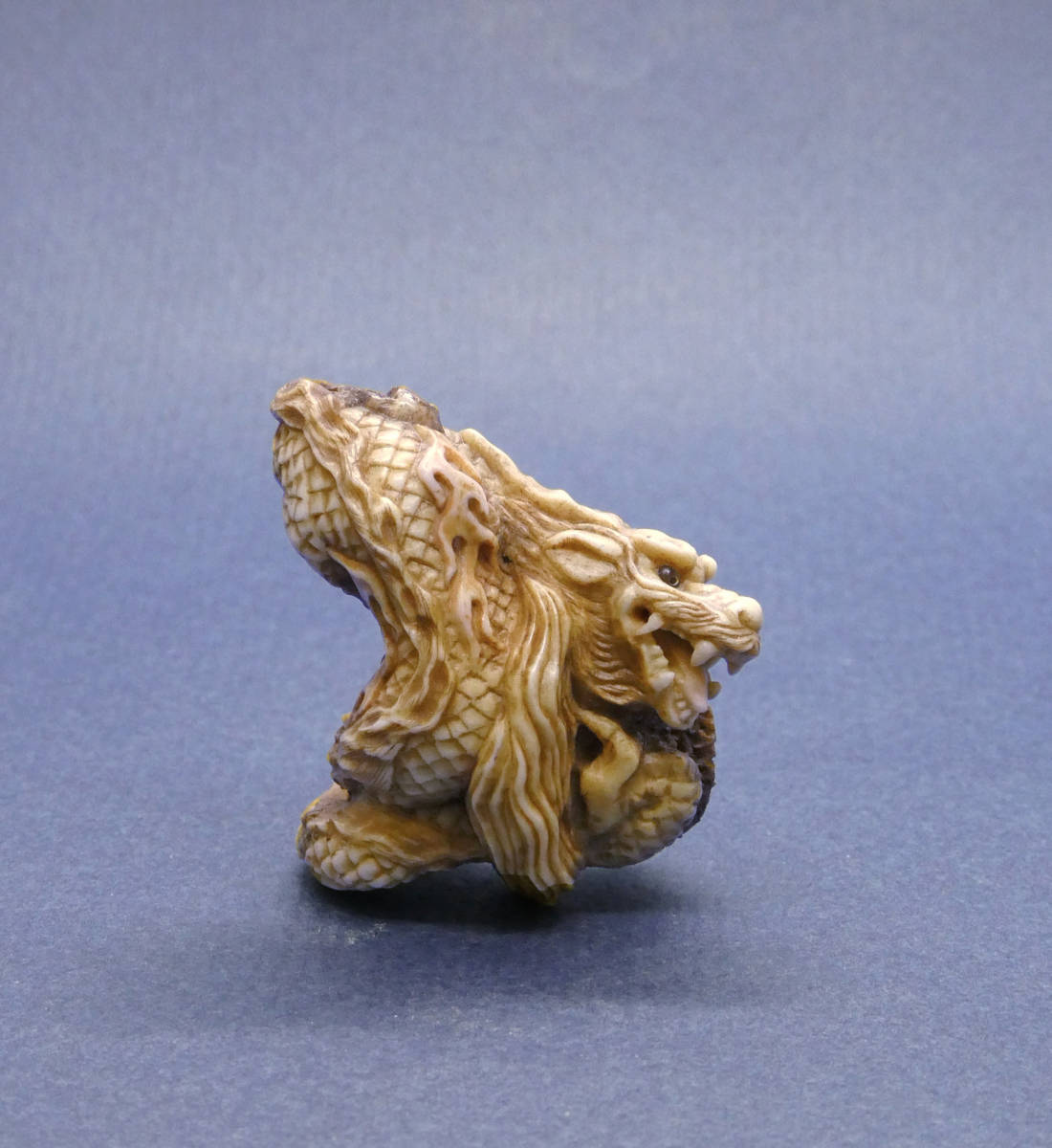 龍 | 根付 Gallery Uni-art – 象牙根付 wood 18金製 根付け, 鐐 京もの