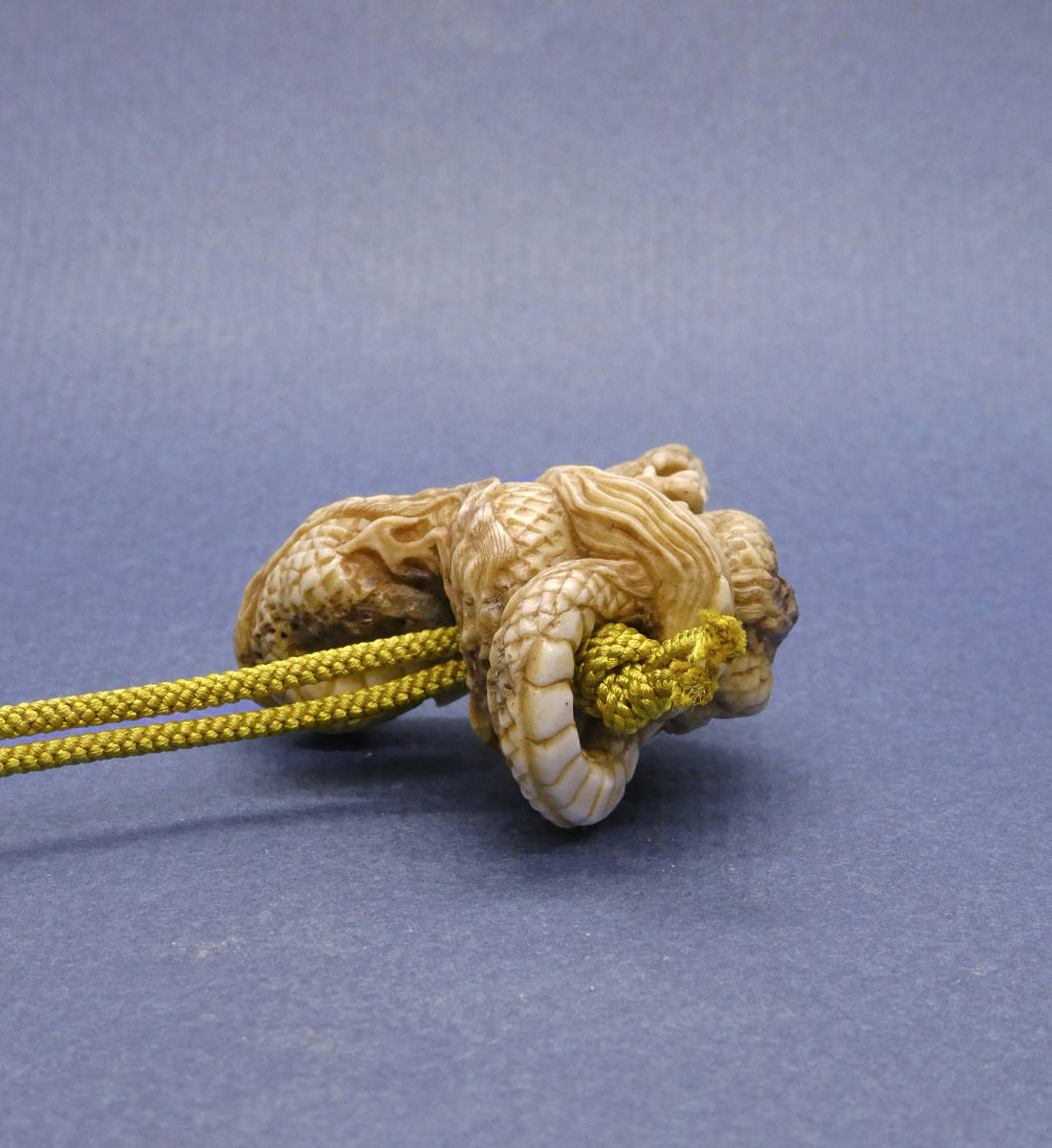 龍 | 根付 Gallery Uni-art – 象牙根付 wood 18金製 根付け, 鐐 京もの