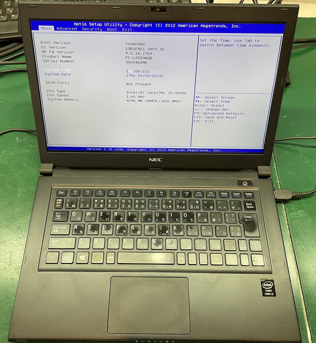 ジャンク品】NEC PC-LZ550NSB i5-4200U / 4GB BIOS確認済み(12インチ