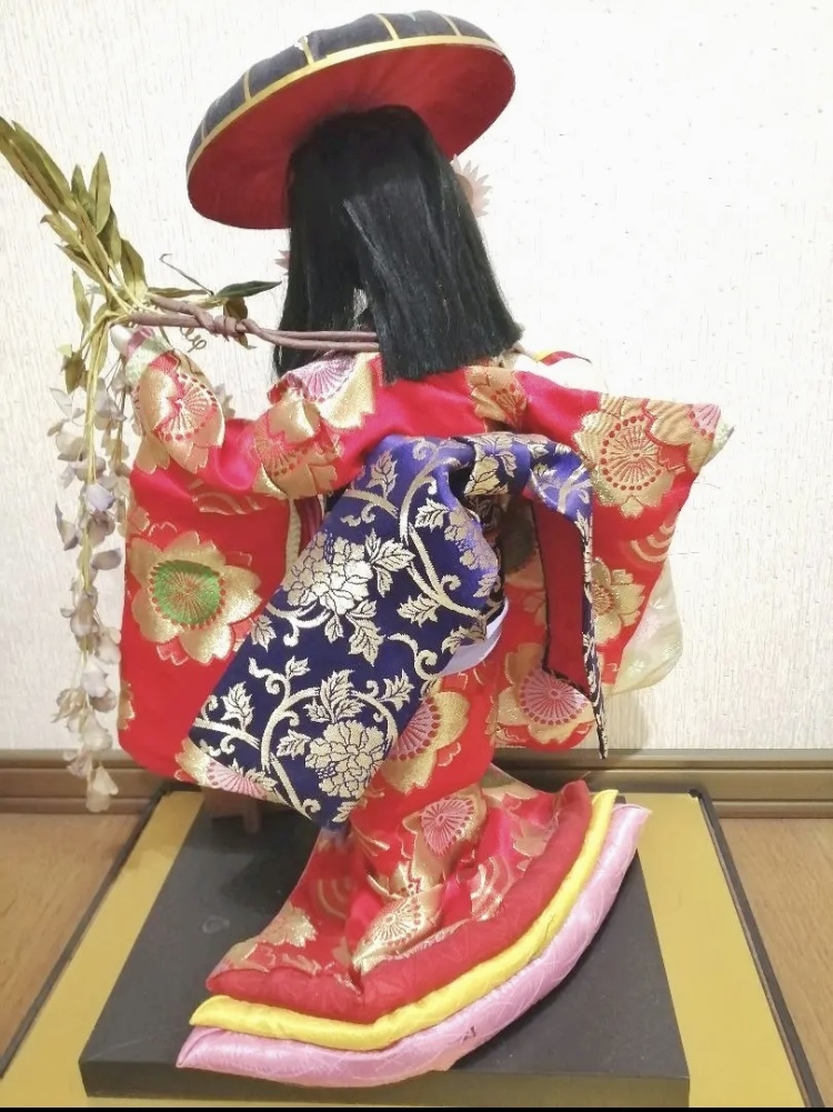中古品 日本人形 藤娘 古物 昭和レトロ(日本人形)｜売買された