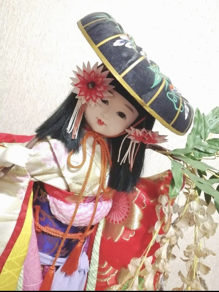 中古品 日本人形 藤娘 古物 昭和レトロ(日本人形)｜売買された