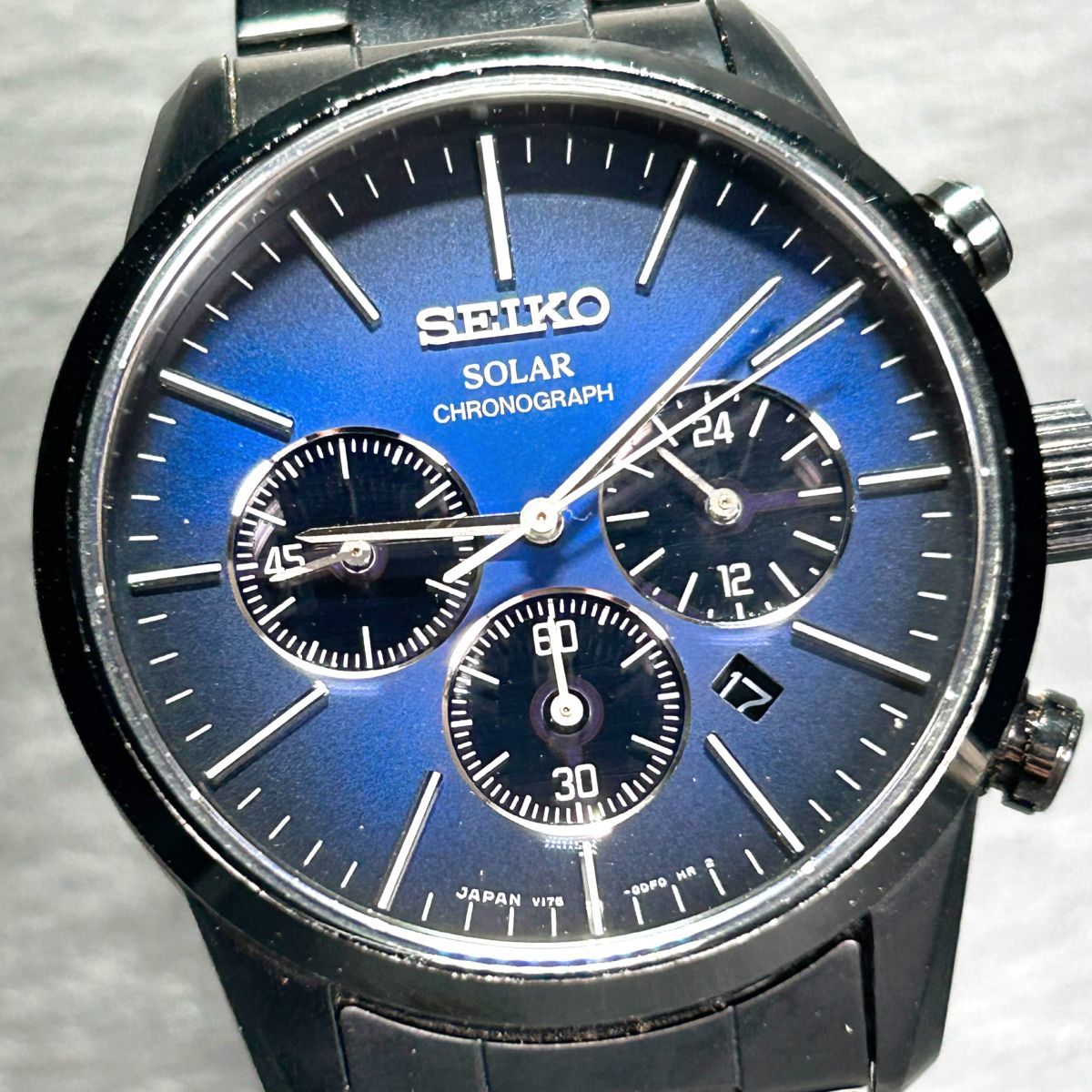 美品 SEIKO セイコー SOLAR ソーラー V175-0CV0 腕時計 ソーラー