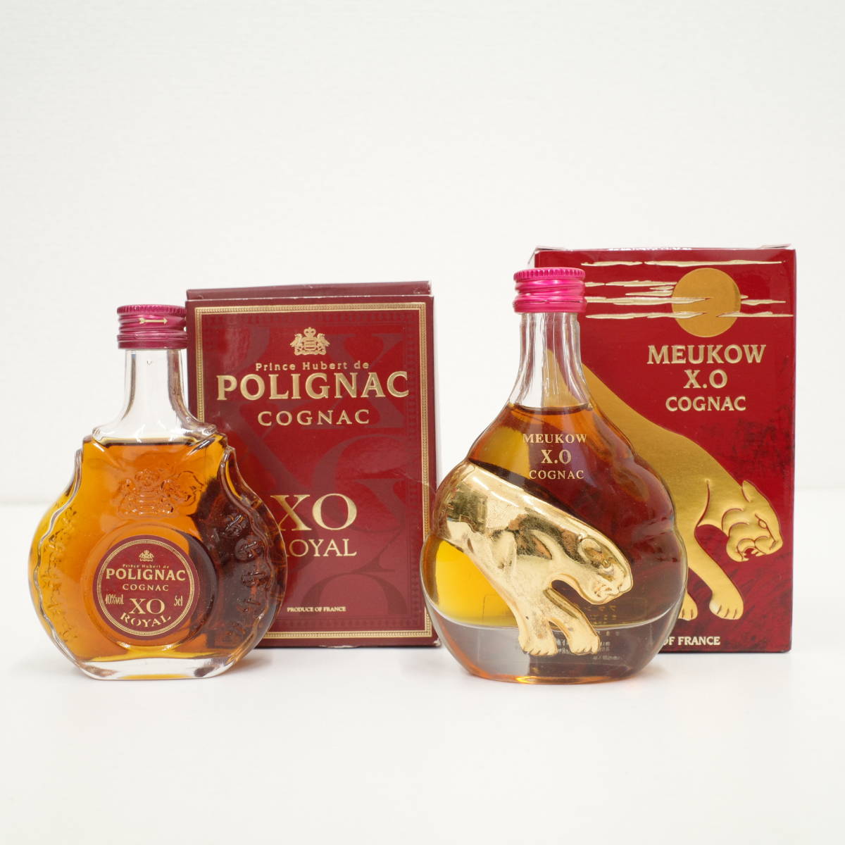MEUKOW ミュコー　ミニボトル　ミニチュア　50ml 古酒　ミニチュアボトル MEUKOW ミュコー XO/プリンスユベール ポリニャック XO ROYAL