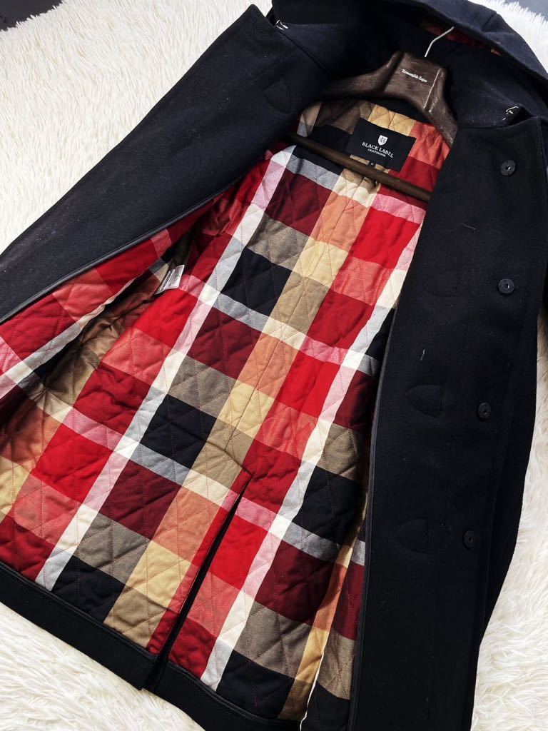 Q4【コートカバー付き!!】定価14万 超美品級○BURBERRY BLACK LABEL