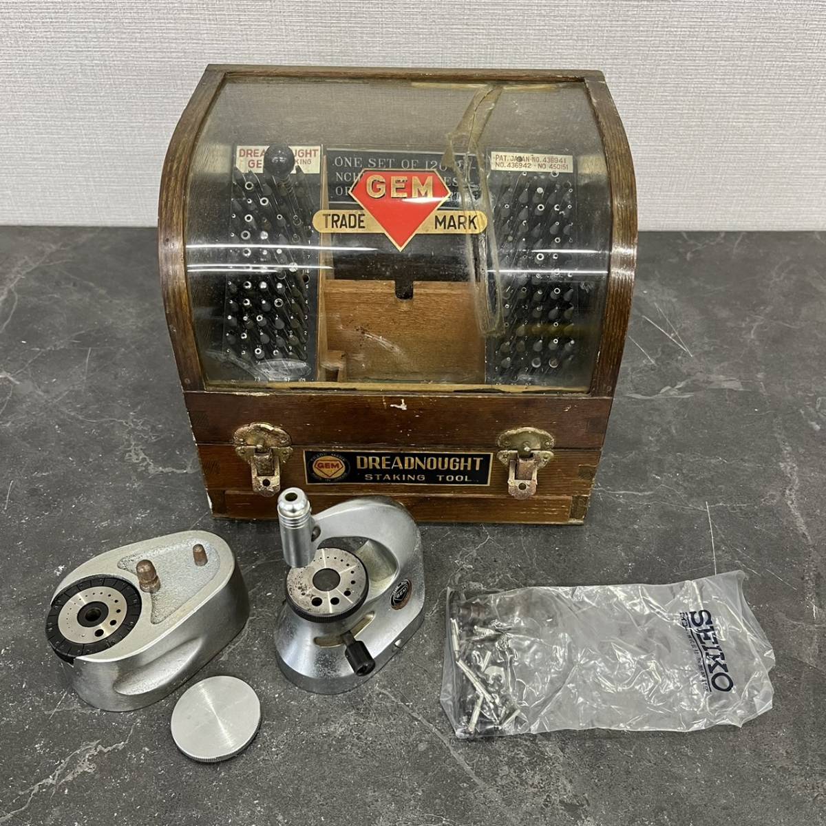 GEM TRADE MARK 時計修理工具 セット ポンス台 スタッキングツール 