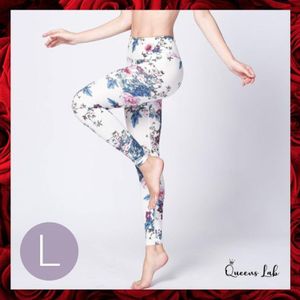 ヨガウェア レディース レギンス ヨガパンツ スポーツタイツ ハイウエスト 花柄