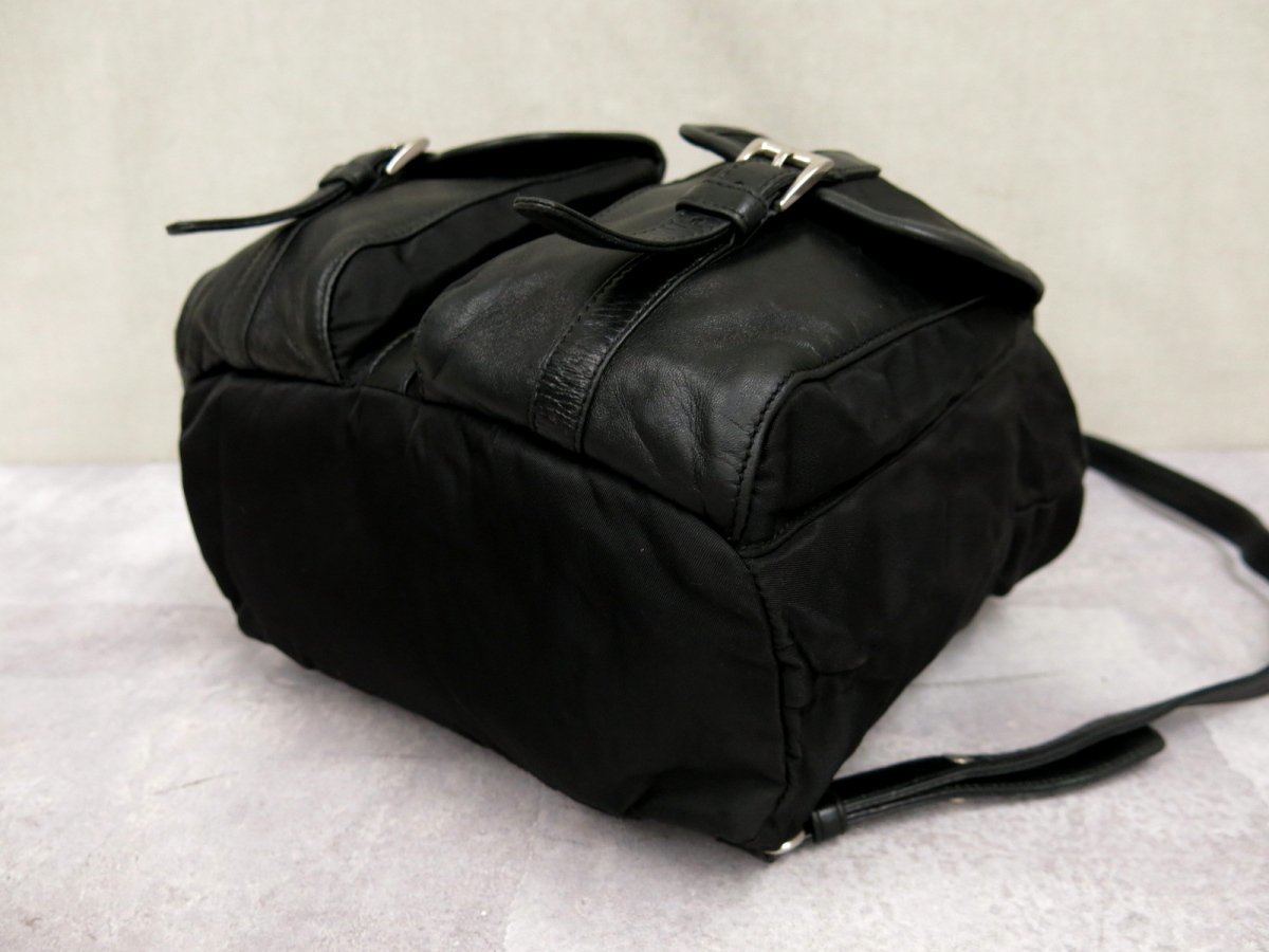 ○超美品○PRADA プラダ○ポコノ ナイロン ラム レザー 本革○リュック