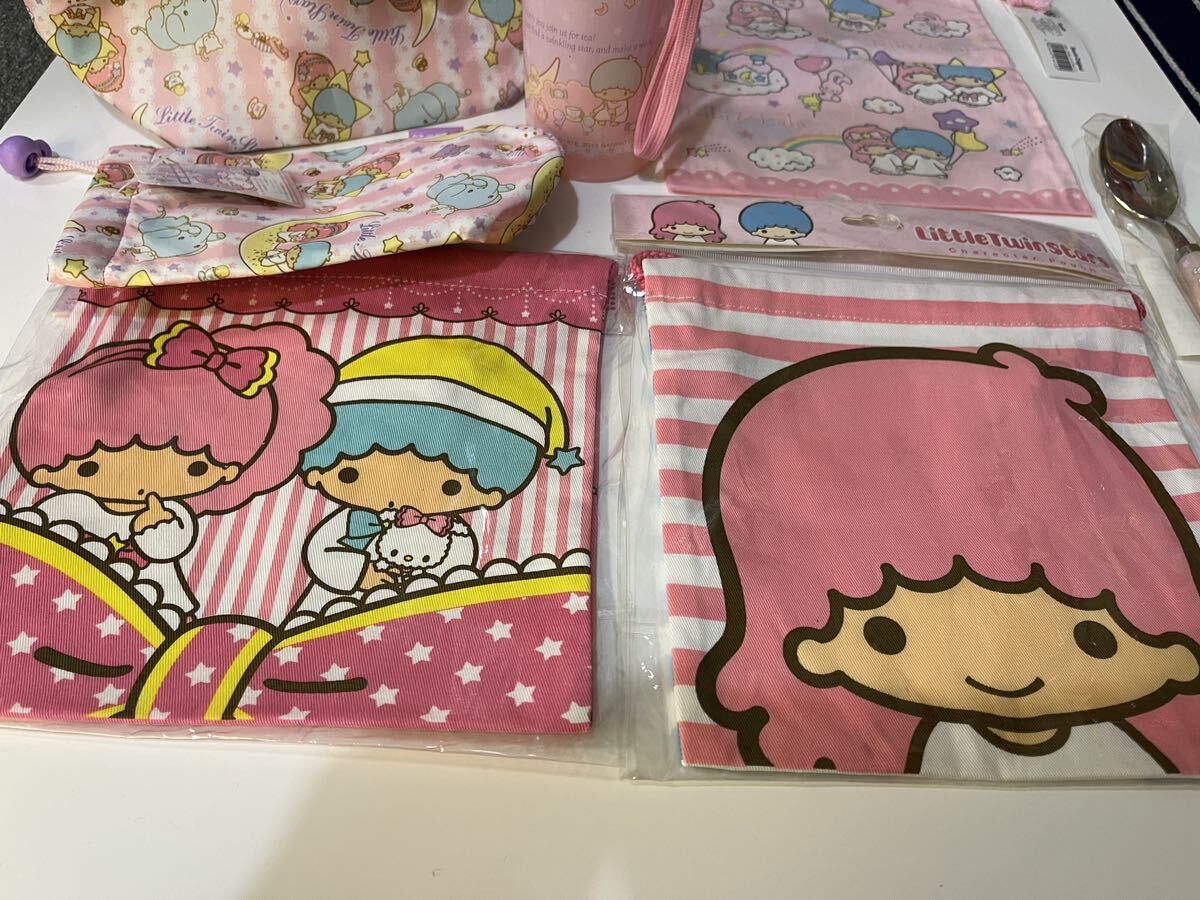 キキ＆ララ　巾着袋3種、スプーン、ボトル、ボトルホルダー、保冷バッグセット_2