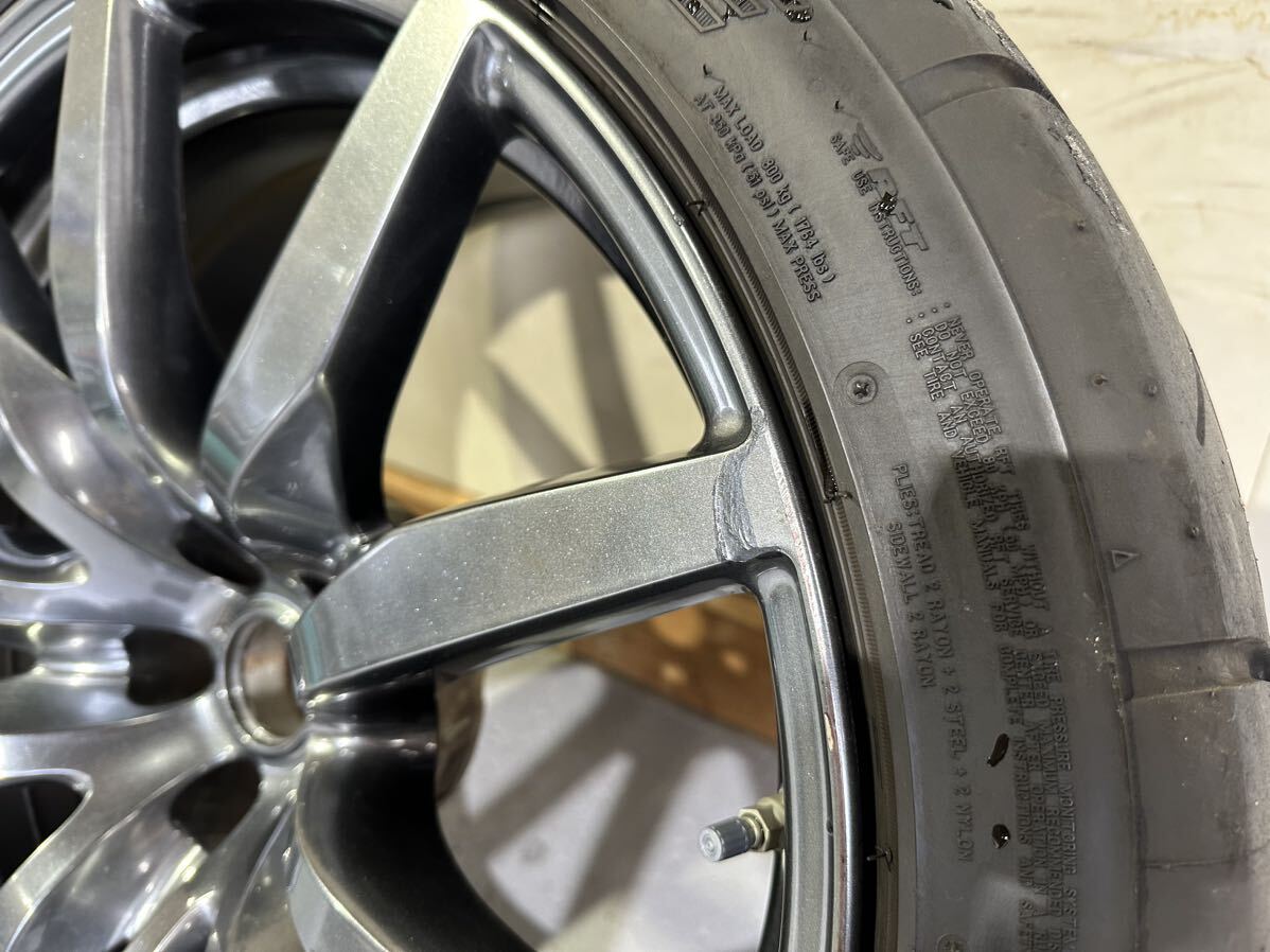 R35 GT-R 純正アルミホイール リヤ用 1本のみ RAYS製 10.5J+25 PCD114.3 5H ブリヂストン ポテンザRE070R 285/35R20 100Y 美品_6
