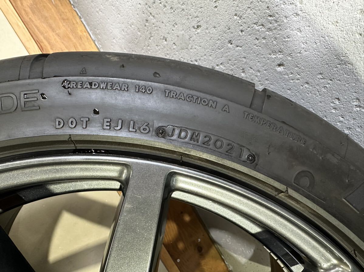 R35 GT-R 純正アルミホイール リヤ用 1本のみ RAYS製 10.5J+25 PCD114.3 5H ブリヂストン ポテンザRE070R 285/35R20 100Y 美品_7